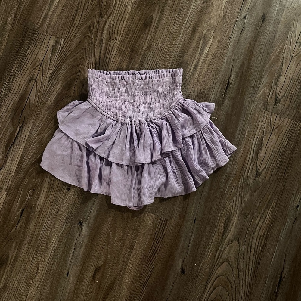 Ruffled Lavender Shorts